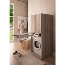 Colonna per inserimento lavatrice o asciugatrice con asse da stiro estraibile integrata - 1