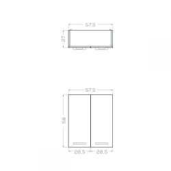 Mobile Pensile 57.5x27x58 2 ante - 7