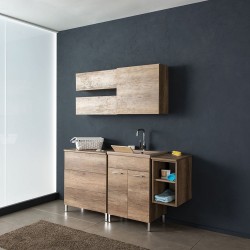 UNIKA - Composizione lavanderia cm 160 con lavabo mod. SABBIA - 4