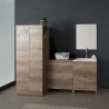 UNIKA - Composizione lavanderia cm 200 con colonna portalavatrice/asciugaatrice e mobile sospeso con lavabo ZEUS - 1