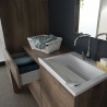 UNIKA - Composizione lavanderia cm 200 con colonna portalavatrice/asciugaatrice e mobile sospeso con lavabo ZEUS - 4