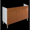 Mobile sottolavello 120x50 2 ante Teak per lavello inox - 1