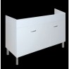 Mobile sottolavello 120x50 2 ante Bianco per lavello inox - 1