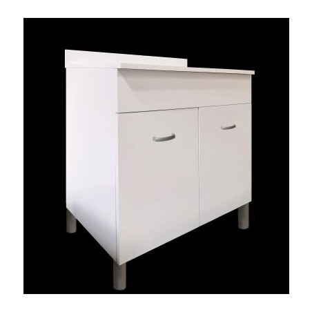 Base per cucina 80x50 H88cm a due ante bianco opaco - 1