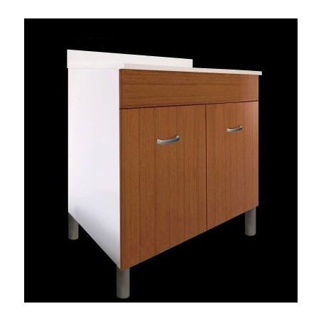 Base per cucina 80x50 H88cm a due ante teak - 1