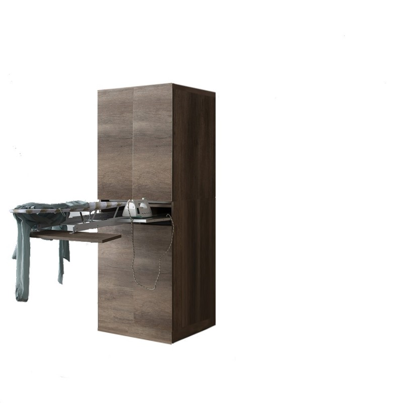 Colonna inserimento lavatrice asciugatrice con asse da stiro estraibile integrata ante chiuse - 2 Colonna inserimento lavatrice asciugatrice con asse da stiro estraibile integrata ante chiuse - 2