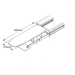 UNIKA - Colonna cm. 40 x 70 x h 174 con asse da stiro e ante - 7