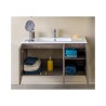 Mobile sospeso 90X46 ,con ante e lavabo in ceramica - 3