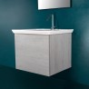 Mobile sospeso 70X50  lavabo in ceramica e cassetto - 2