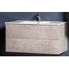 Mobile sospeso 80X46 ,cassetti e lavabo in ceramica - 1