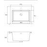 Mobile bagno sospeso con top in cristallo con lavabo Zeus doppia funzione incassato  , base per inserimento lavatrice - 3
