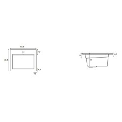 Vasca Lavabo Sistema Zeus Mineralmarmo 60x48 - 4