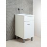 Mobile lavatoio 45x50 Bianco con vasca in ceramica - 1