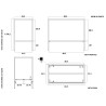 IRON WOOD 85 - STRUTTURA IN FERRO CM 85 + MOBILE CON CASSETTO APERTURA PUSH CM 80 + TOP CM 80 P/LAVABO - 4