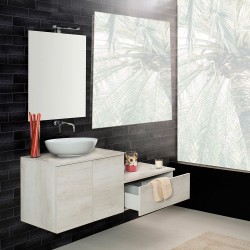 Mobile sospeso 60X46 , per lavabo d'appoggio tondo - 3