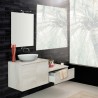 Mobile sospeso 70X46 , per lavabo d'appoggio tondo - 3