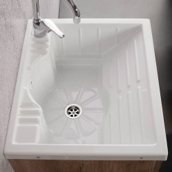 Mobile con lavatoio 60X50 con vasca in ABS - 2