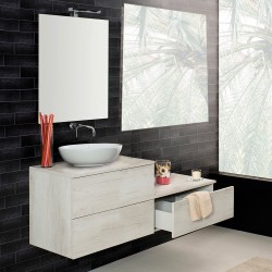 Mobile sospeso  80X46  con cassetti , per lavabo d'appoggio in ceramica - 1