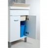 Mobile Lavatoio 60x50 con vasca in ceramica e tavola in legno colore bianco opaco - 1