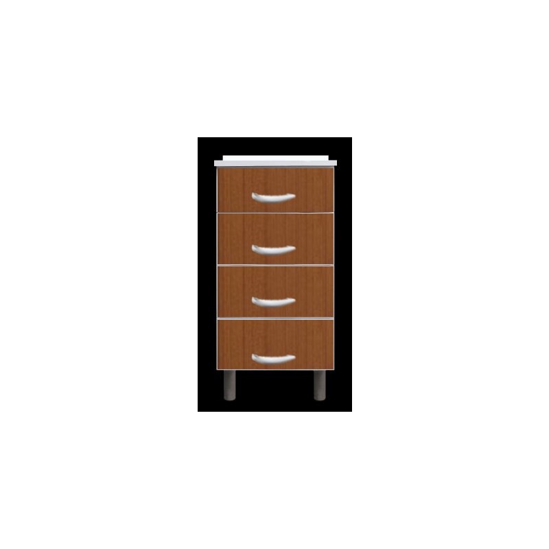 Base per cucina 40x50 H88cm  3 cassetti Teak
