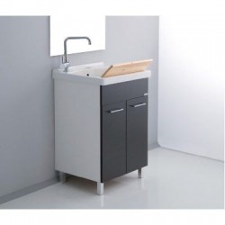 Lavatoio in Ceramica 60x50 con Mobile Bianco, Offerta con Prezzo OUTLET