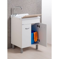 Lavatoio 60X50 Vasca in ABS e Asse in legno di betulla - 6