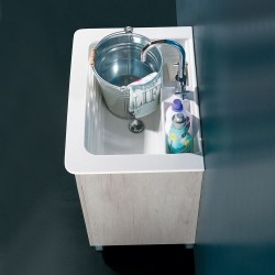 Mobile a terra 50X50  lavabo in ceramica vani portaoggetti - 2