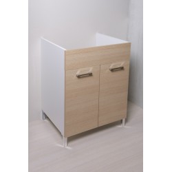 Mobile lavatoio 60x50   con vasca in ceramica  tavola in legno ,ante colorate,. - 8