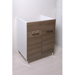 Mobile lavatoio 60x50   con vasca in ceramica  tavola in legno ,ante colorate,. - 7