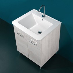 Mobile a terra 60X50 con lavabo in ceramica - 3