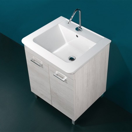 Mobile a terra 60X50 con lavabo in ceramica - 3